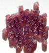 50 8mm Diagonal Hole Satin Light Amethyst Cube Beads